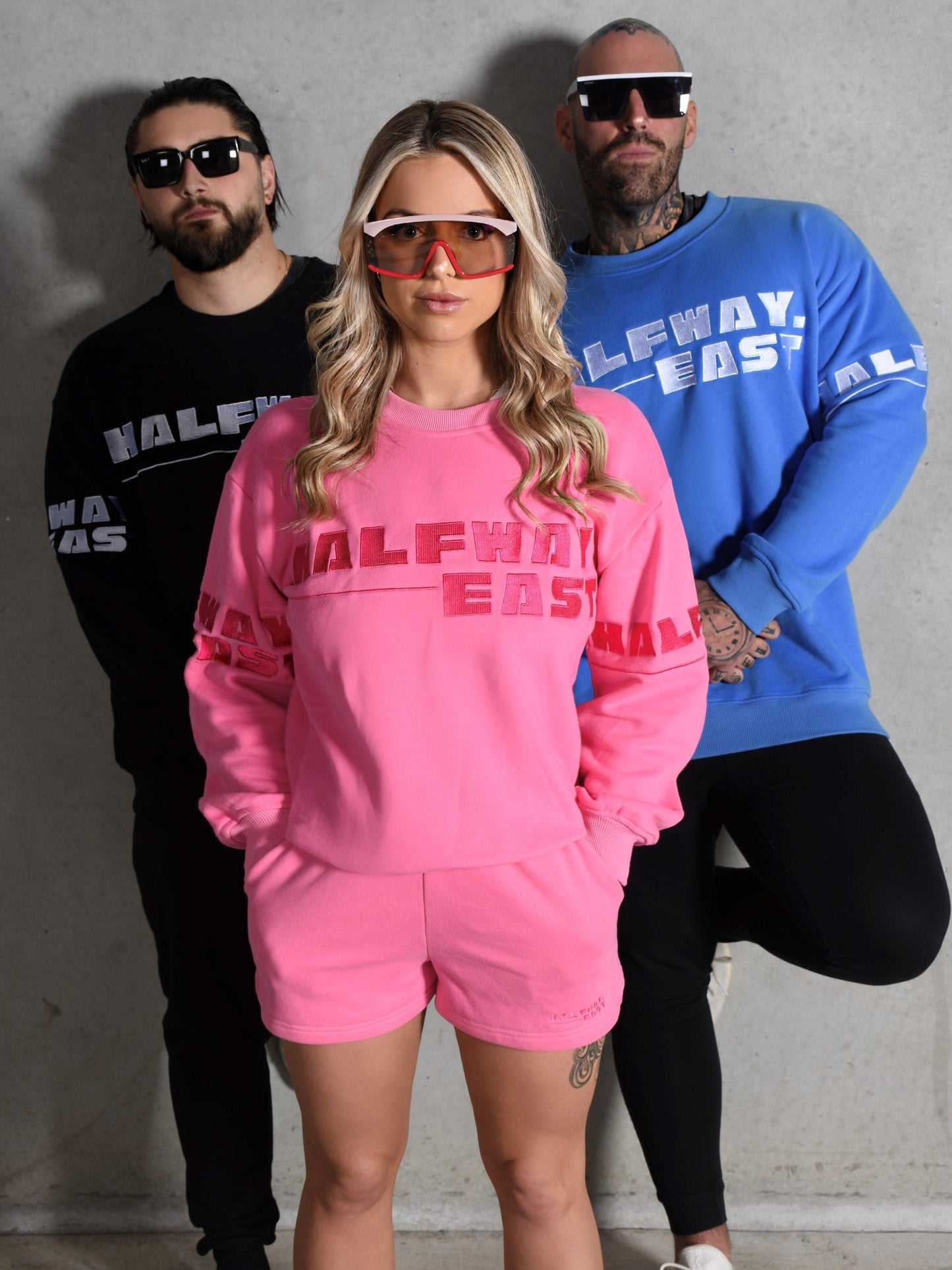 HALFWAY EAST Crew neck Sweater - Hot Pink